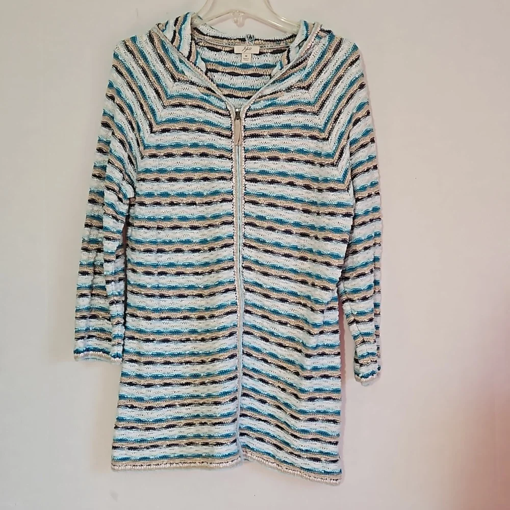 J Jill knit full zip sweater Size Medium